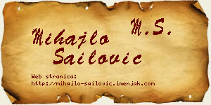 Mihajlo Sailović vizit kartica